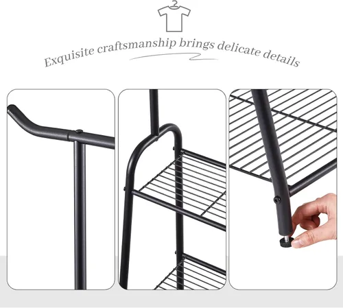Miniatura 7 de Kitsanery Soporte para plantas para interiores y exteriores, soportes de metal para múltiples plantas, estante colgante de 3 niveles de alto, Negro
