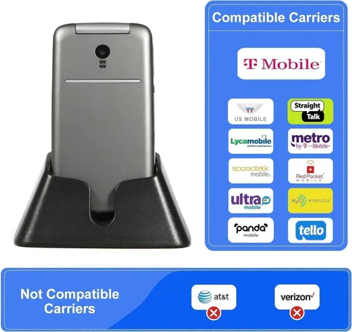 Miniatura 2 de artfone G3 Pro Gris - Teléfono Celular 4G LTE para Personas Mayores Teléfono Desbloqueado con Tapa y Botón SOS Altavoz Cámara Base de Carga