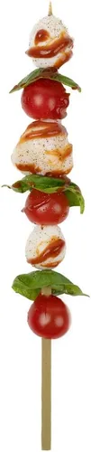 Miniatura 15 de Púas de bambú de 7.5 pulgadas, 100 púas desechables para aperitivos, resistentes, diseño triangular, púas de madera de bambú natural