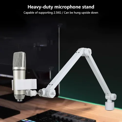 Miniatura 7 de Soporte de micrófono de escritorio ajustable flexible Brazo del auge del micrófono para el montaje superior del arte de la cocina de la transmisión