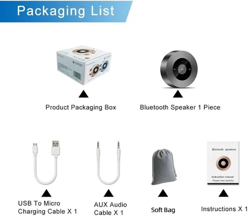Miniatura 7 de Altavoz Bluetooth LED Smart Touch Play/Altavoces inalámbricos portátiles con sonido HD / 12 horas de reproducción/Bluetooth 5.0 / TF Card Support