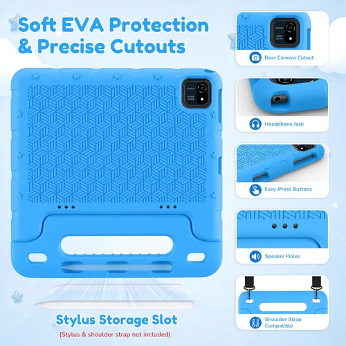 Miniatura 4 de EDDBNi Tableta para Niños Android 14 Tableta de 10 Pulgadas Tabletas para Niños con Estuche Núcleo Cuádruple 64GB Cámara Dual Controles Parentales