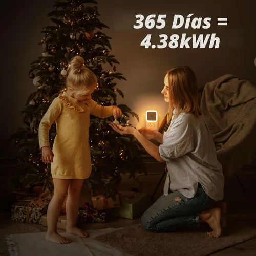 Miniatura 5 de Sujeet Luz Nocturna, Set de 8 Luces Nocturnas Enchufables en la Pared, Luz Nocturna Enchufable, Lámpara LED de Atardecer al Amanecer (Blanco Cálido)