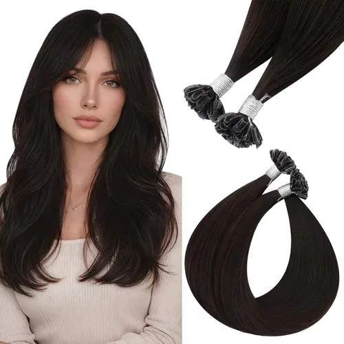 Miniatura 32 de Easyouth Extensión de cola de caballo de cabello humano marrón ombré, extensión de colas de caballo, extensiones de cola de caballo de color marrón