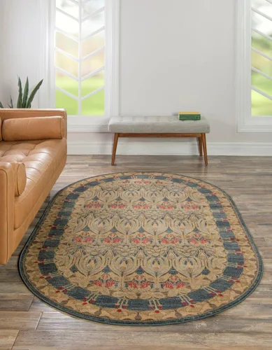 Miniatura 18 de Unique Loom Edinburgh Collection - Alfombra rectangular (2 pies x 3 pies 1 pulgada, rectangular, azul marino/bronceado)