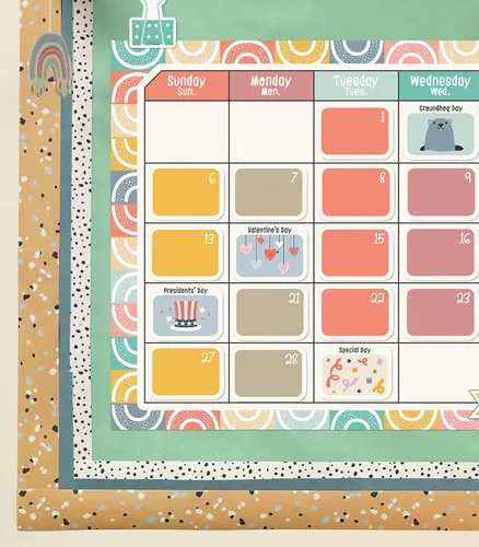 Miniatura 7 de Carson Dellosa We Belong - Juego de 137 piezas de calendario de pared, encabezados mensuales, días festivos, cumpleaños, cubiertas de números