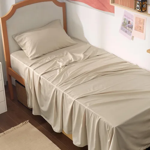 Miniatura 41 de Bedsure Juego de sábanas de tamaño King, sábanas refrescantes King, rayón derivado del bambú, bolsillo profundo de hasta 16 pulgadas, sábanas 03