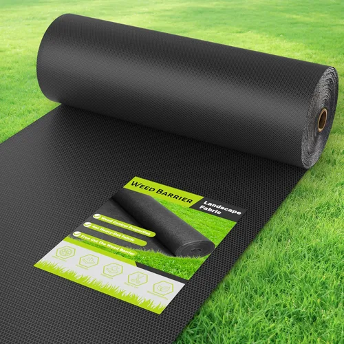 Tela Geotextil No Tejida de 4 onzas para Barrera contra Malezas, 3 pies x 50 pies, Tela para Paisajismo Resistente y Duradera para Jardinería,