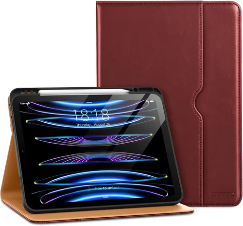 Miniatura 27 de DTTO para iPad Pro 12.9 6ª / 5ª / 4ª / 3ª generación Funda 2022/2021/2020/2018, Funda de cuero tipo folio con soporte integrado para lápiz Apple