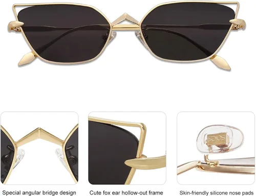 Miniatura 3 de SOJOS Gafas de sol de moda para mujer y hombre