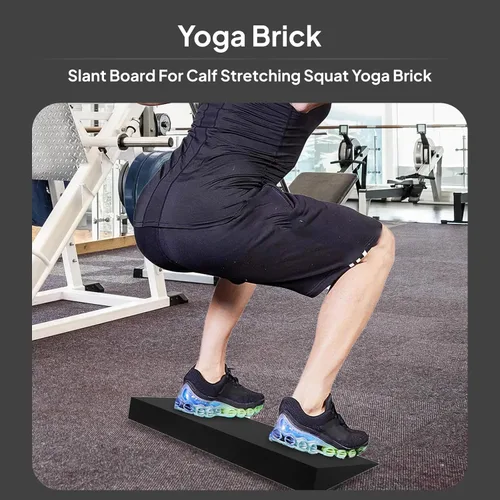 Miniatura 5 de Yiju Bloque de cuña para sentadillas, reposapiés elevado, tabla inclinada, ensanchador de pantorrillas para fitness, estiramiento, equilibrio