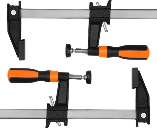 Miniatura 4 de WEN 10206F2 Abrazaderas de barra de acero de ajuste rápido de 6 pulgadas con garganta de 2.5 pulgadas y mango de microajuste, paquete de dos