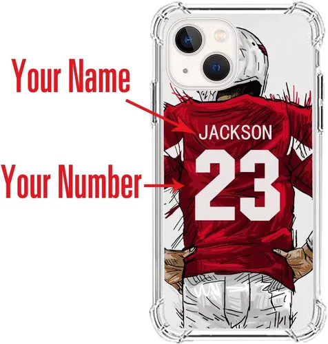 Miniatura 2 de Funda protectora personalizada con nombre y números para iPhone 15, 14, 13, 12, 11 Xs Max XR 8 7 6 Plus 11 Pro Mini, delgada, a prueba de golpes