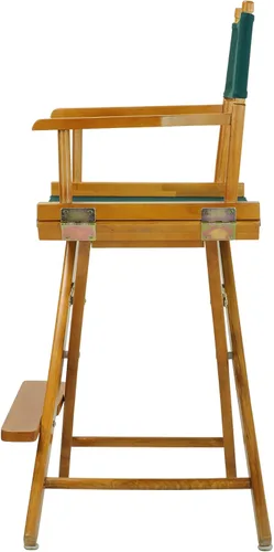 Miniatura 4 de Casual Home - Silla de director de 24 in, marco de roble miel, con lona color verde cazador, altura de mostrador Marco de roble miel - Madera maciza