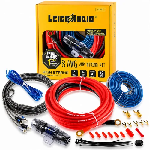Miniatura 7 de Kit completo de cableado de amplificador de calibre 0 AWG, kit completo de cableado de instalación de amplificador de 0 AWG. El kit de cableado