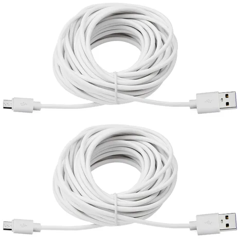Miniatura 7 de Smays Paquete de 4 cables de extensión micro USB para cámara de seguridad de 25 pies compatibles con Wyze Cam, Blink Mini, cámara YI Home