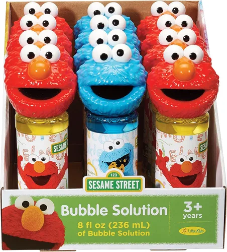 Little Kids Sésamo Street Elmo & Cookie Monster 8oz Bubble & Wand Character Party Favor Pack Pack de 12 unidades