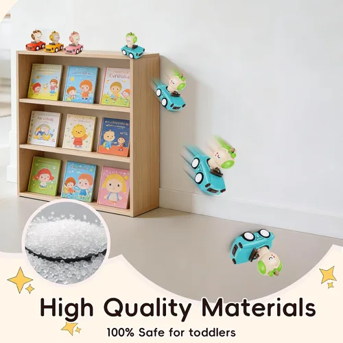 Miniatura 6 de Juguete de coche Press and Go para niños pequeños de 1 a 3 años, auto de empuje de animales alimentado por fricción, no necesita pilas, sin BPA