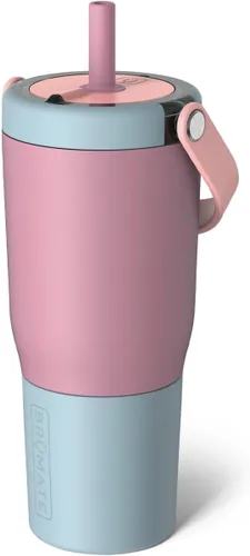 Miniatura 20 de BrüMate Resa - Vaso de viaje 100% a prueba de fugas de 25 onzas con asa y pajilla, popote SoftSip flexible, funda de silicona para mayor