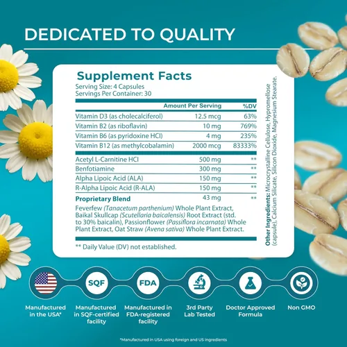 Miniatura 2 de PUREHEALTH RESEARCH Nerve Regen Formula - Suplemento de apoyo nervioso para pies y manos - con ácido alfa lipoico ALA, benfotiamina, acetil