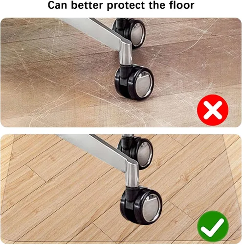 Miniatura 6 de Alfombrilla de suelo duro para silla de oficina, cubierta protectora de suelo de PVC transparente, antideslizante, impermeable, 0.079 in, protector