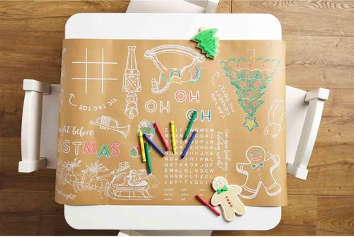 Miniatura 2 de Mud Pie Juego de corredor navideño de papel kraft para niños