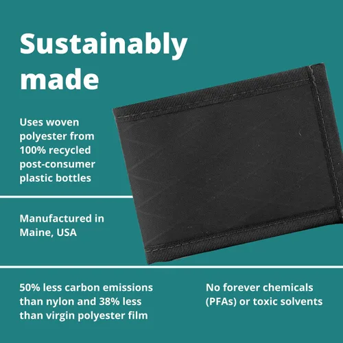Miniatura 4 de Flowfold RFID Blocking Vanguard Billetera Bifold Durable Slim Wallet Frontal bolsillo cartera cartera bifold hecha en Estados Unidos Cartera hecha
