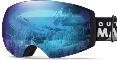 Miniatura 20 de OutdoorMaster Gafas de esquí PRO – sin marco, lente intercambiable, 100% protección UV400, gafas de nieve para hombres y mujeres