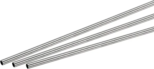 Miniatura 10 de uxcell Tubo redondo de acero inoxidable 304 0.197 in OD 0.024 in espesor de pared 9.843 in longitud 3 piezas