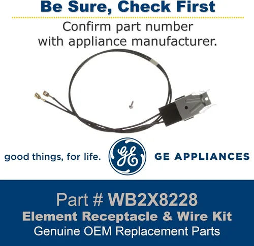 Miniatura 3 de GE WB2X8228 Kit de receptáculo y cable de elemento OEM genuino para cocinas eléctricas GE