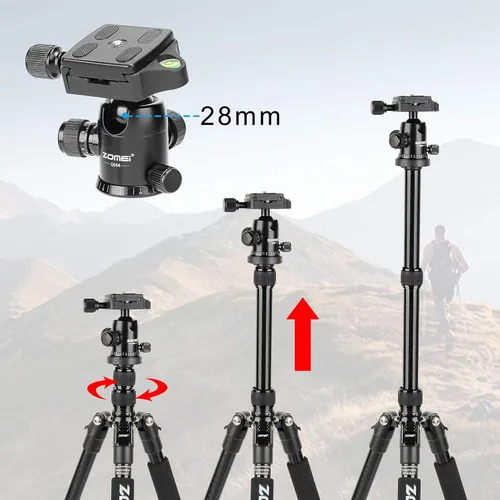 Miniatura 5 de Zomei - Trípode portátil de aluminio con cabeza esférica, resistente, ligero, profesional, compacto, para Nikon, Canon, Sony, todas las cámaras