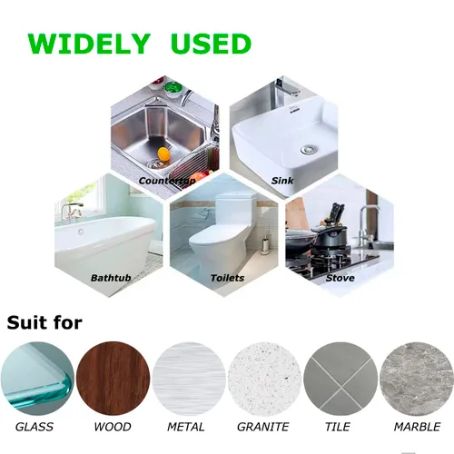 Miniatura 7 de Cinta de calafateo para cocina y baño de 1.5" * 10.5', pegamento acrílico mejorado, PVC autoadhesivo impermeable, cinta de calafateo, moldura