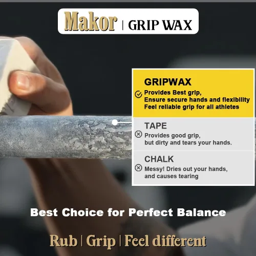 Miniatura 5 de MAKOR GRIPWAX - Barra de dominadas todo en uno con potenciador de agarre de 2.12 oz, anillos, pesas rusas, mancuernas para crossfit, F45, Hyrox