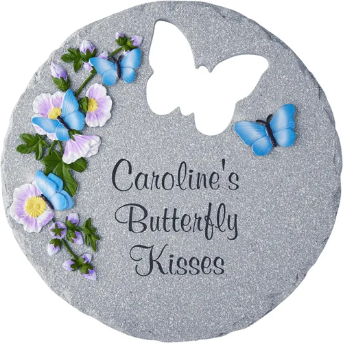 Let's Make Memories Decoración de jardín personalizada, piedra de jardín personalizada, para interiores y exteriores, para mamá o abuela, para ella,