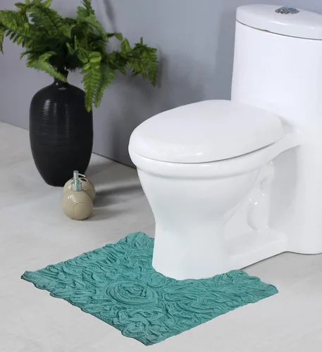 Miniatura 47 de Home Weavers Bell Flower Collection - Tapetes de baño copetudos 100 % algodón, extrasuaves y absorbentes, antideslizantes, lavables a máquina, lino