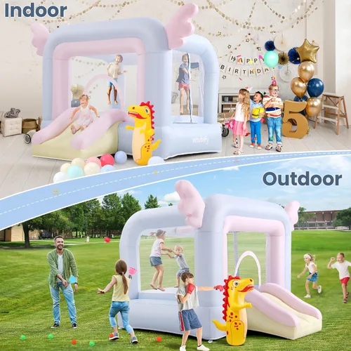 Miniatura 2 de Whubefy Casa inflable para niños, castillo animoso Dreamwing para niños de 8 a 12 años, diversión en interiores y patio trasero, casa inflable