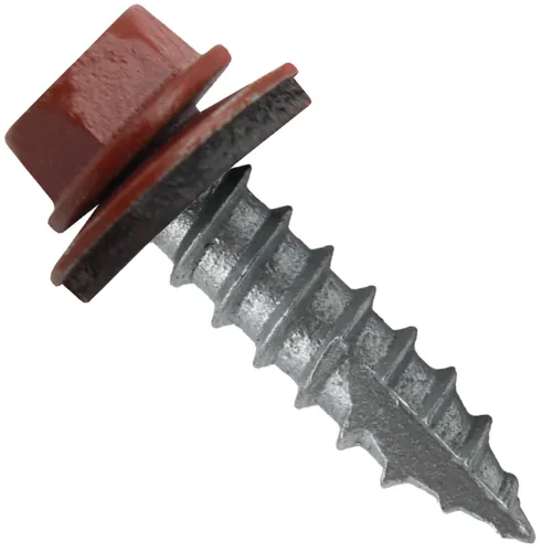 Miniatura 11 de HERR #14 CHARCOAL Tornillo de techo de chapa metálica de cabeza hexagonal: 250 tornillos x 1