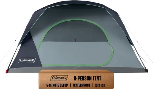 Coleman Tienda Skydome con configuración en 5 minutos, tienda resistente al clima para 2/4/6/8 personas con toldo para lluvia y bolsa de transporte,