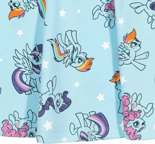 Miniatura 7 de My Little Pony Vestido de manga corta de rizo francés para niñas