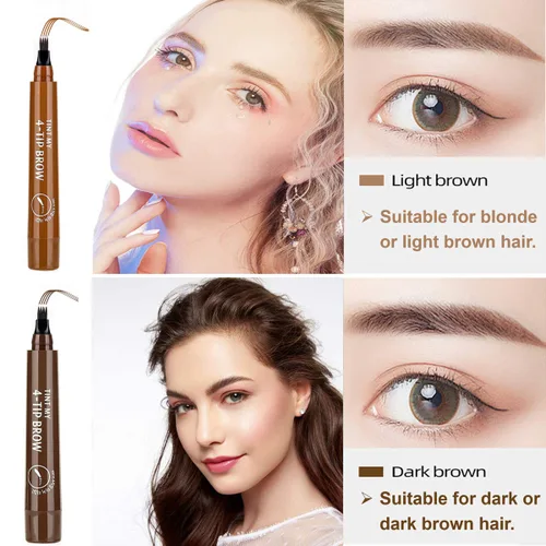 Miniatura 5 de 3 lápices de cejas negros para mujer, impermeables, de larga duración, lápiz de cejas Microblading para cejas fácil crear maquillaje natural de cejas
