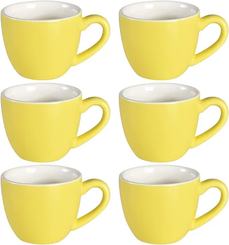 Miniatura 10 de homEdge Mini taza de café de porcelana, 3 onzas / 90 ml, pequeñas tazas de café demitasse para expreso, té - Juego de 6, multicolor