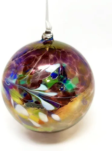 Miniatura 8 de Globo grande de cristal de la amistad, ópalo de 4.7 pulgadas, soplado a mano, hecho a mano, para colgar en el jardín, para interiores y exteriores