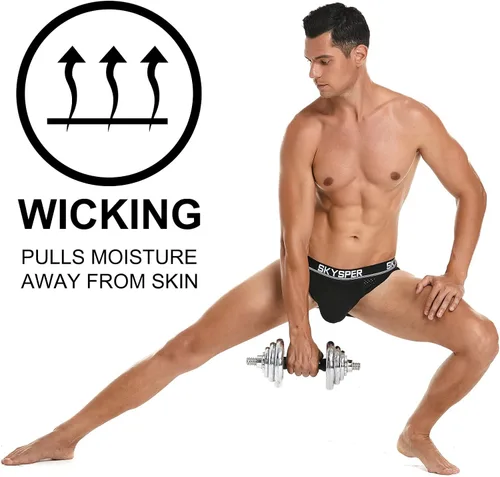Miniatura 45 de SKYSPER Jock Strap Athletic Supporter para hombres Sexy Jockstrap Ropa interior masculina
