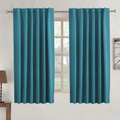 Miniatura 120 de Turquoize Cortinas Opacas para Tratamiento de Ventana con Trabillas Traseras para Sala de Estar/Dormitorio, Tratamientos de Ventana con Aislamiento