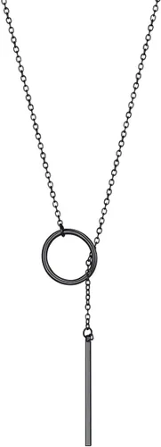 FOCALOOK Collares largos para mujer, chapados en oro de 14 quilates, delicado colgante de barra de gota en forma de Y, juego de aretes de 28 pulgadas