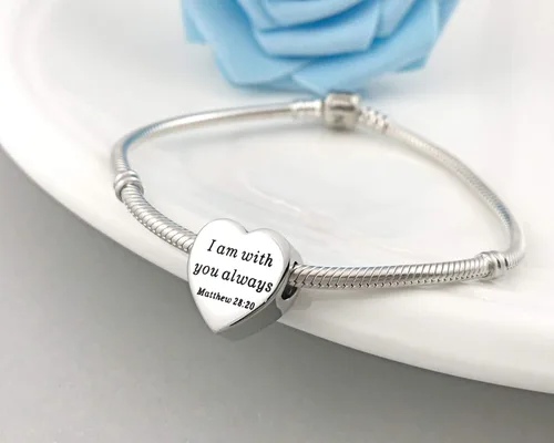 Miniatura 6 de MUERDOU Pulsera con dije de corazón en forma de versículo bíblico cristiano oración fe joyería religiosa regalos para mujeres