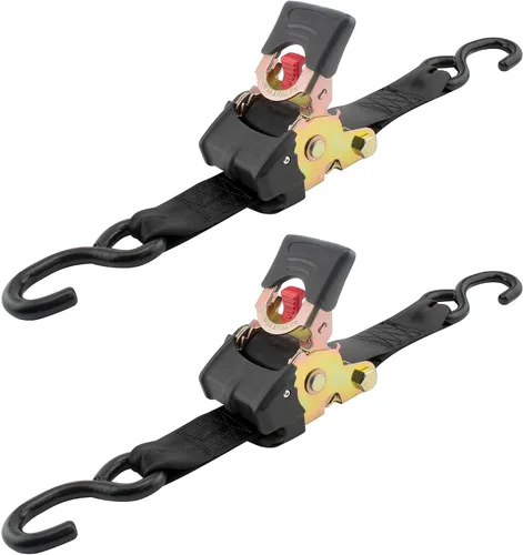 Erickson 34416 Pro Series Correa, amarra de trinquete retráctil, negra, de 2 pulgadas x 10 pies | Correas de trinquete resistentes de la serie Pro -