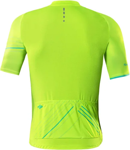 Miniatura 7 de Santic Camiseta de ciclismo para hombre, manga corta, camisas de ciclismo de montaña, chaqueta de bicicleta con bolsillos