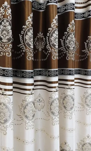 Miniatura 5 de GOHD Harmony Horizon. Panel de cortina jacquard con cenefa de lujo adjunta. Juego de 2 piezas. Cada pieza de 54 pulgadas de ancho x 90 pulgadas
