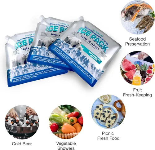 Miniatura 6 de Paquetes de hielo para enfriadores, paquetes de hielo reutilizables para enfriadores, paquetes de congelador de larga duración para bolsa de Paquete